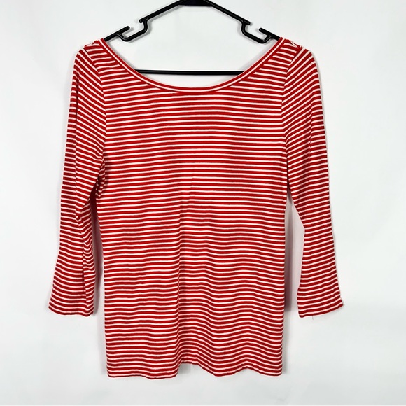 J. Crew striped tee T-shirt women’s size small red and white - Picture 1 of 4